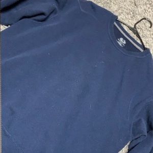 Long sleeve blue crew neck
